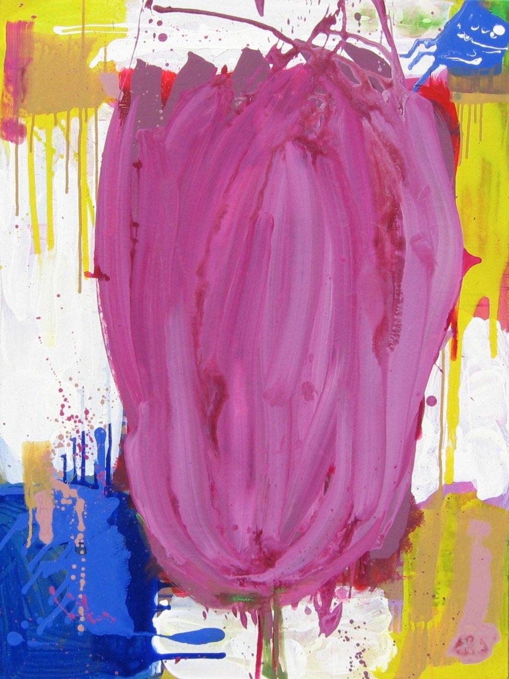 Pink Tulip, Yellow and Blue