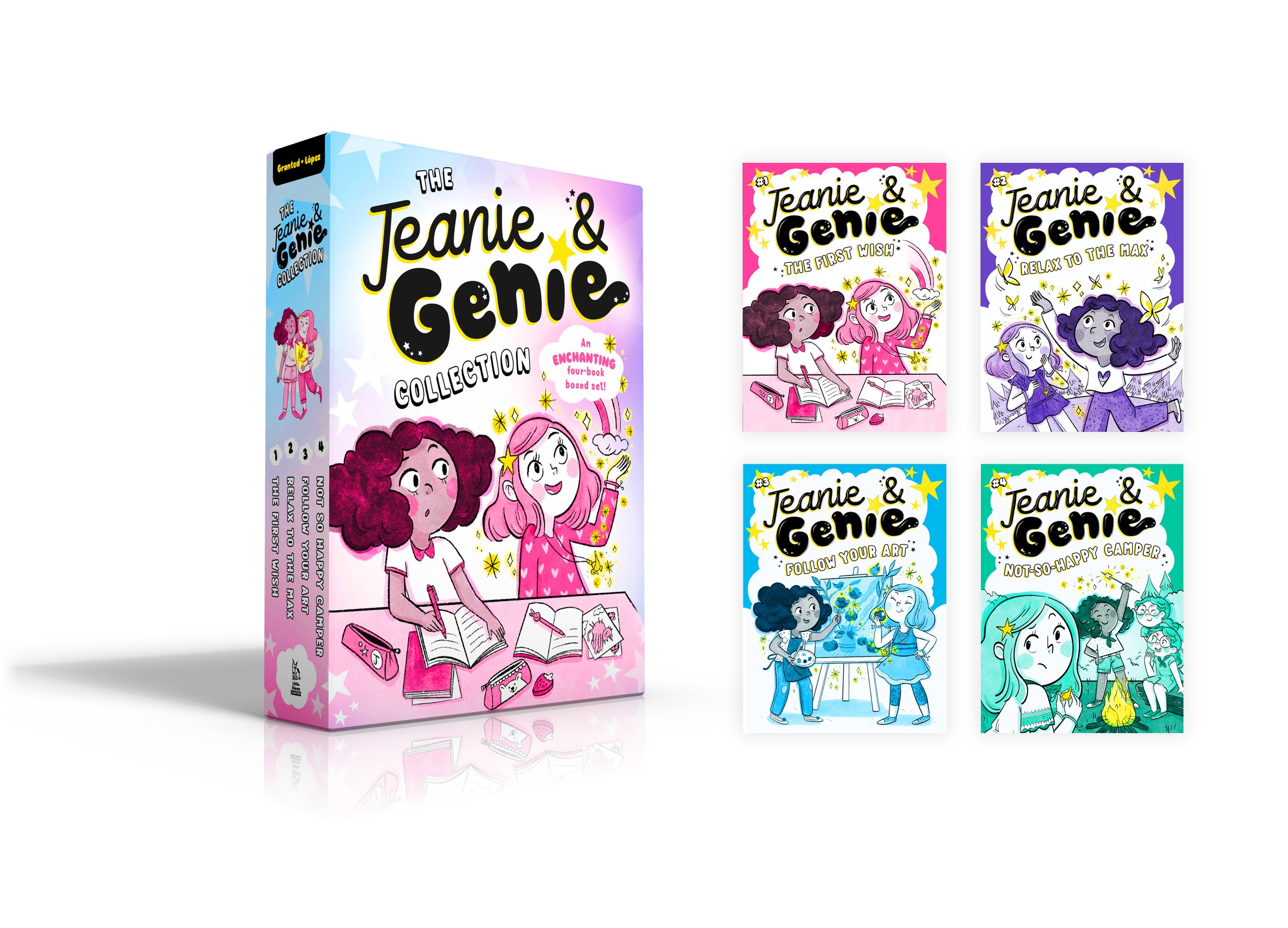 Jeanie & Genie series and boxed set. Illustrated by Manuela López