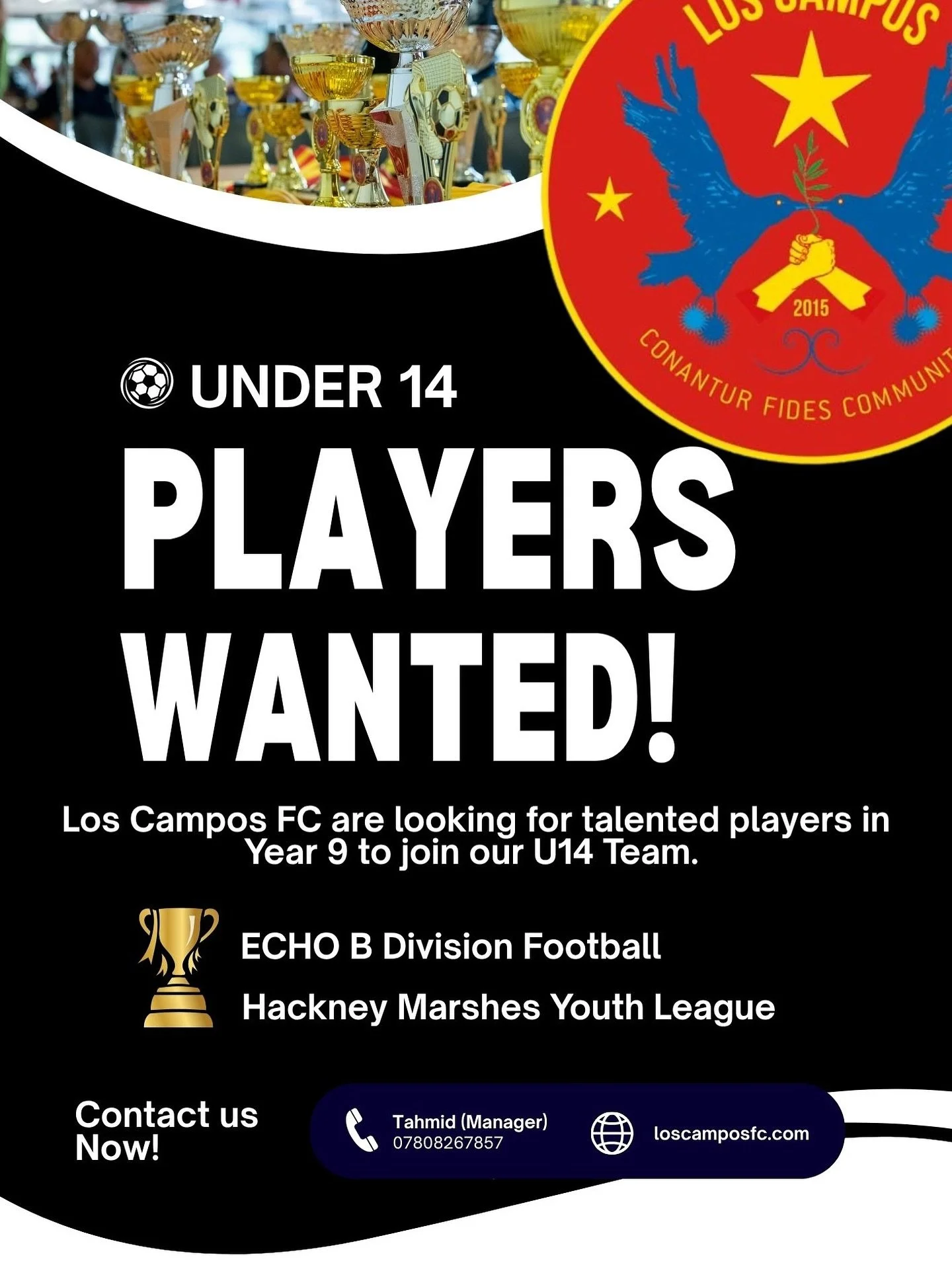 Fancy a new challenge? Be a part of a exciting U14 squad competing across 2 different leagues at a high standard! Get in contact for a trail today. Details on the flyer 🙌🏽
