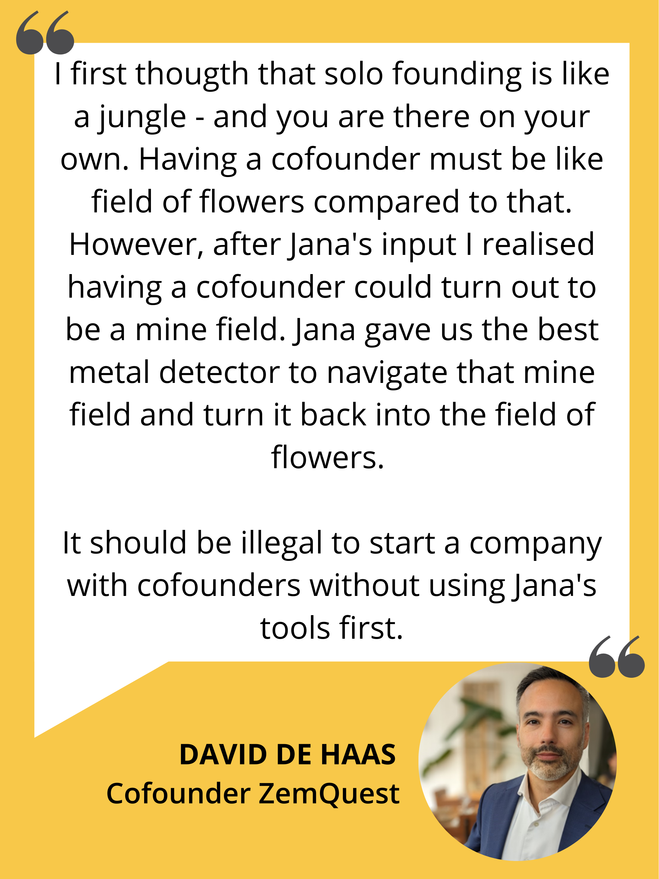 How to find the right cofounder testimonial