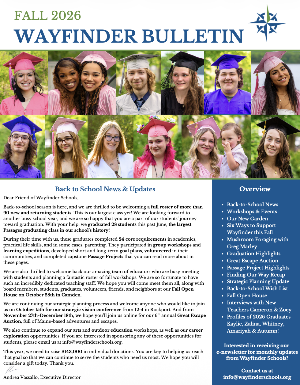 Wayfinder Fall 2026 Bulletin