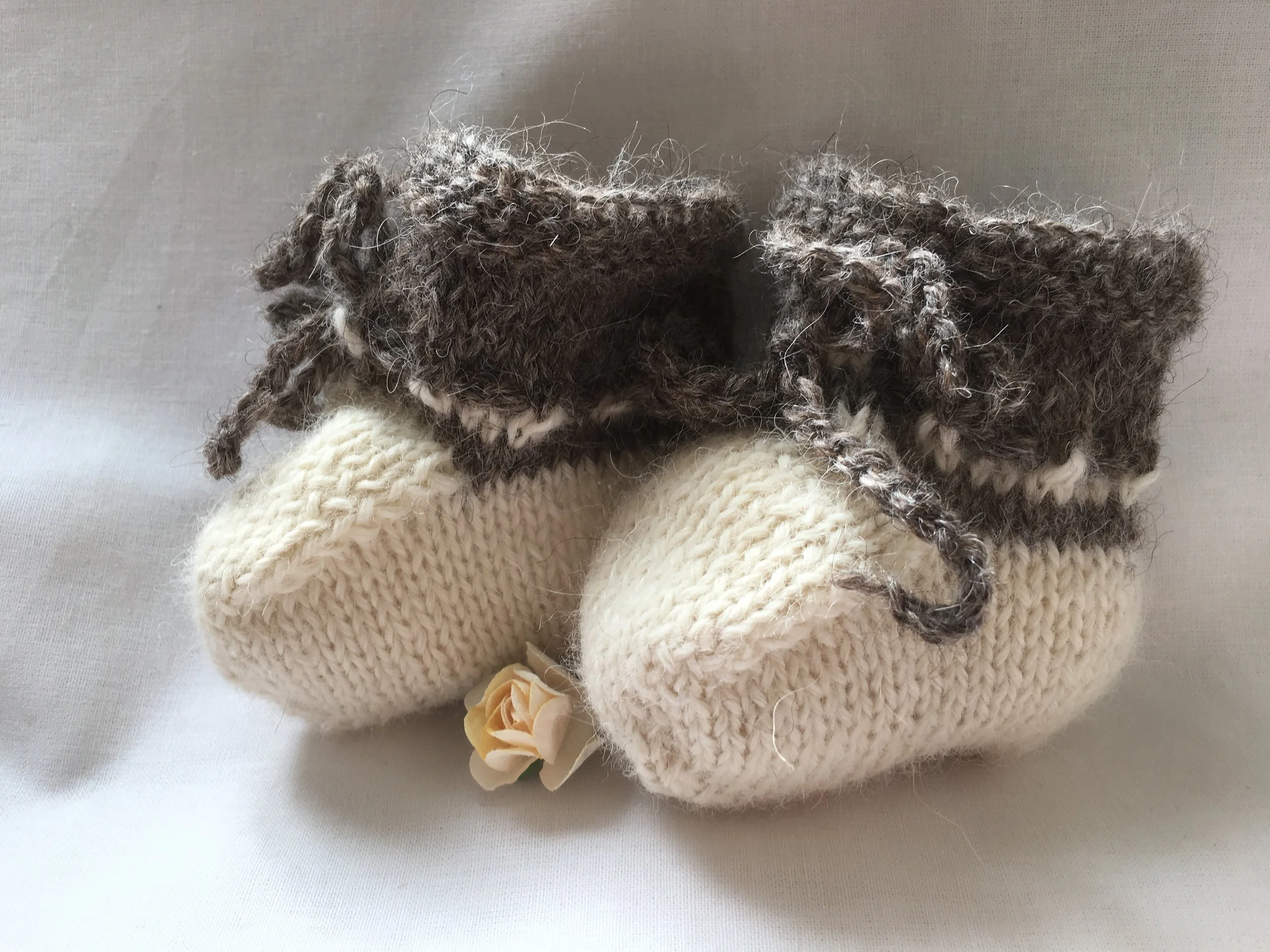 Alpaca Cream and Dusty Brown