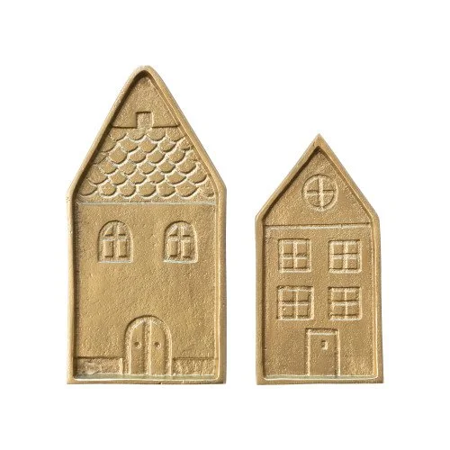 Gingerbread house trays Set/2