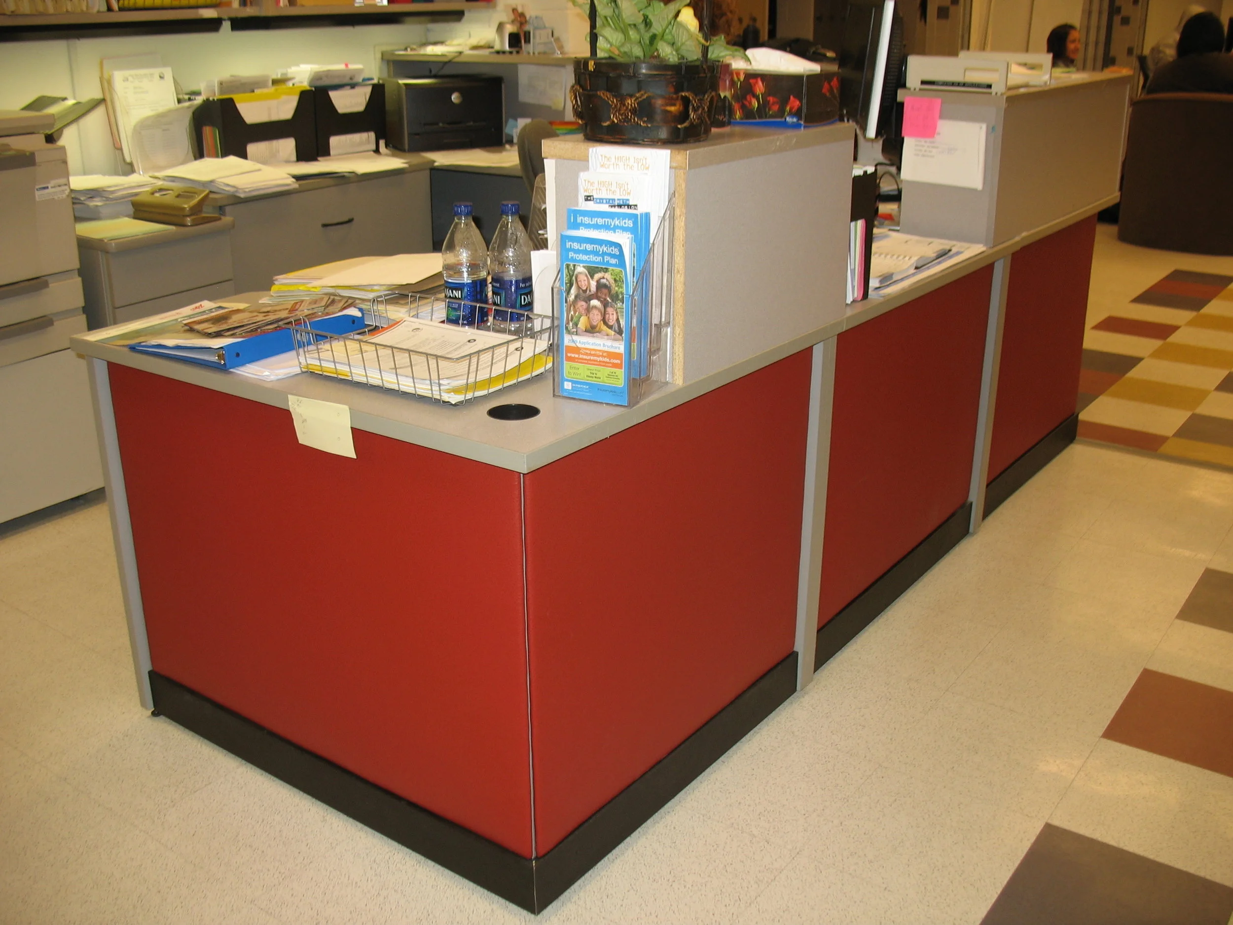 upholstered desk panels