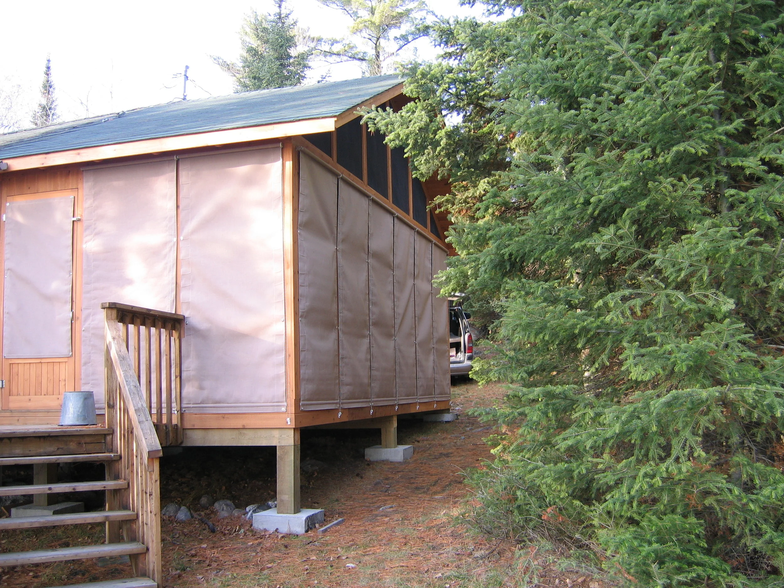 off season close up blinds