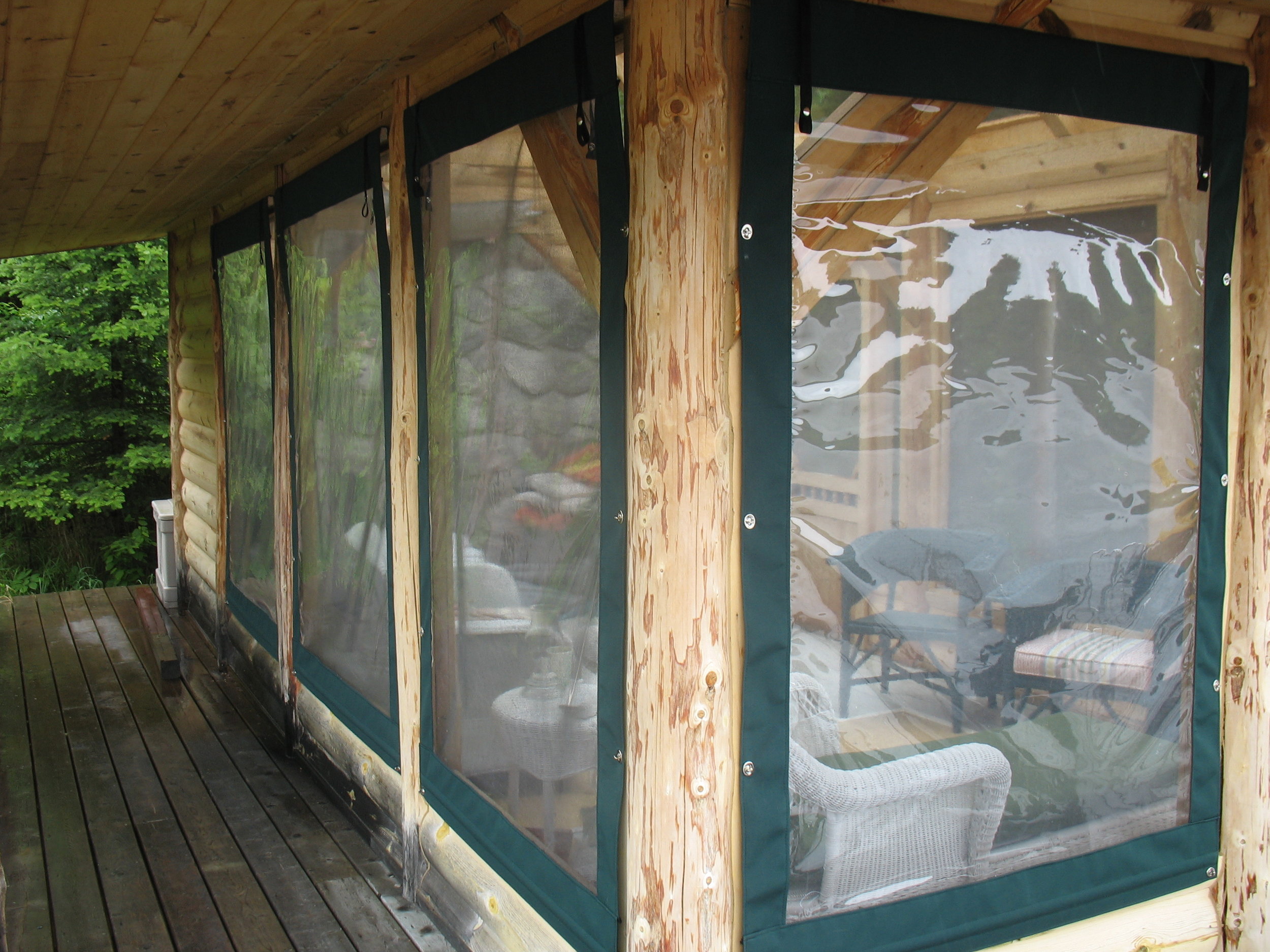 full length porch blind