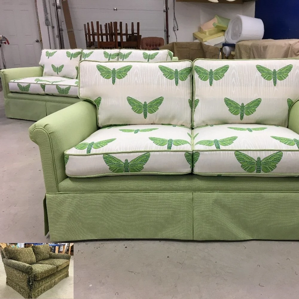 two pattern loveseat