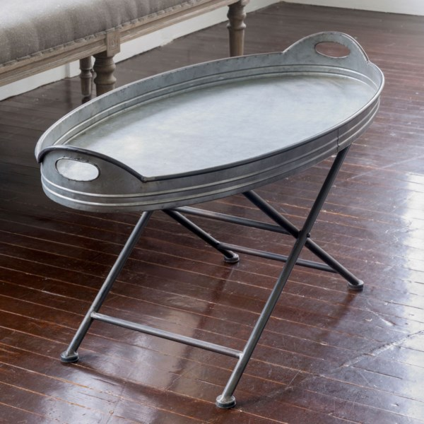 oval metal coffee table @ Image One Designs