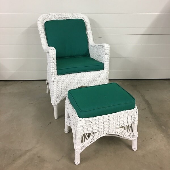 Full back wicker chair