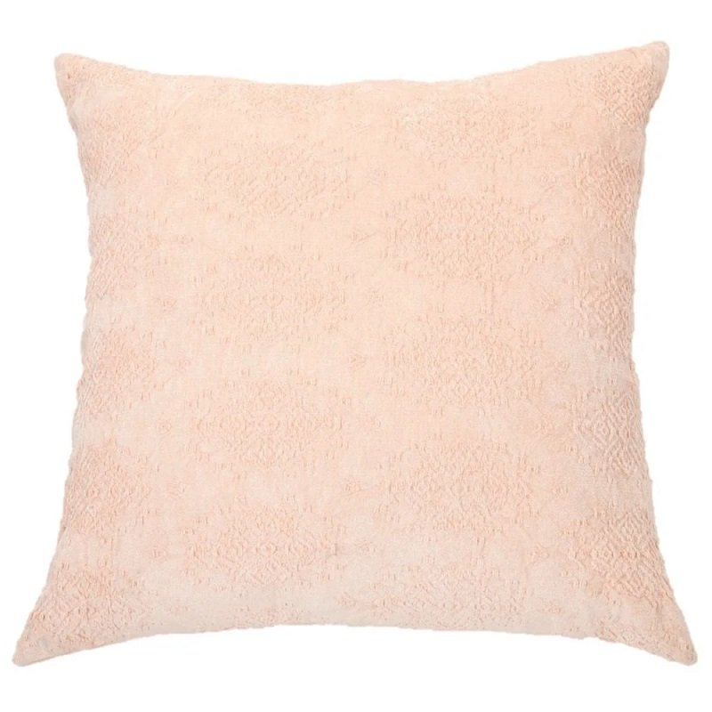 Toro soft pink jacquard velvet euro sham