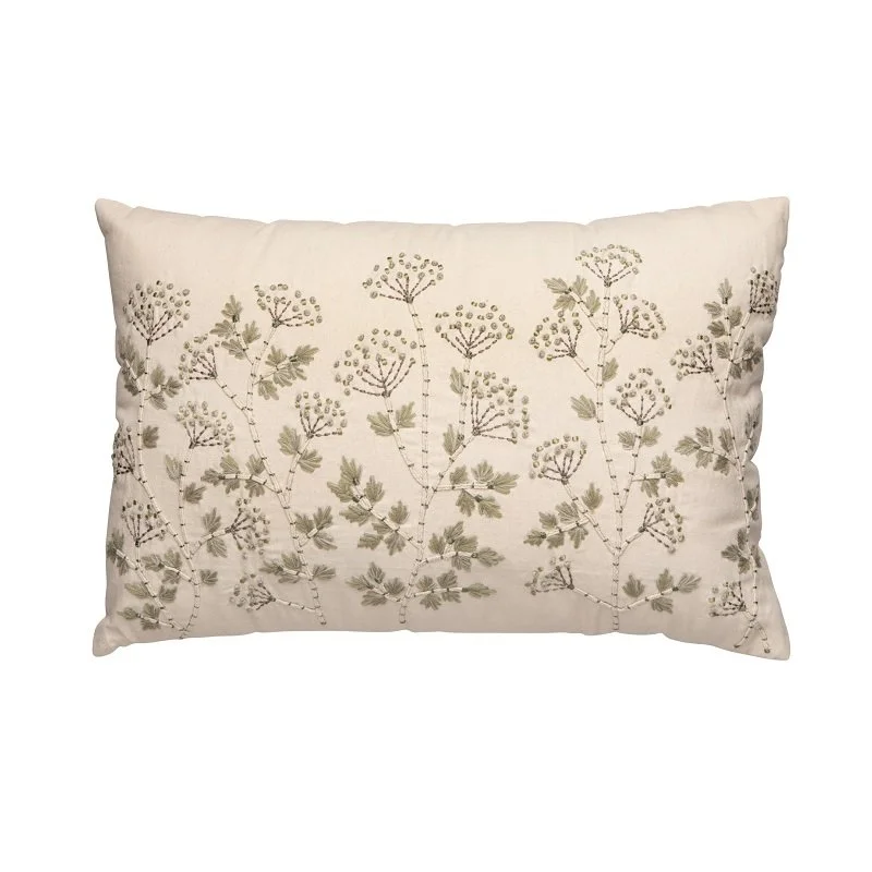 Yarrow Embroidered Pillow
