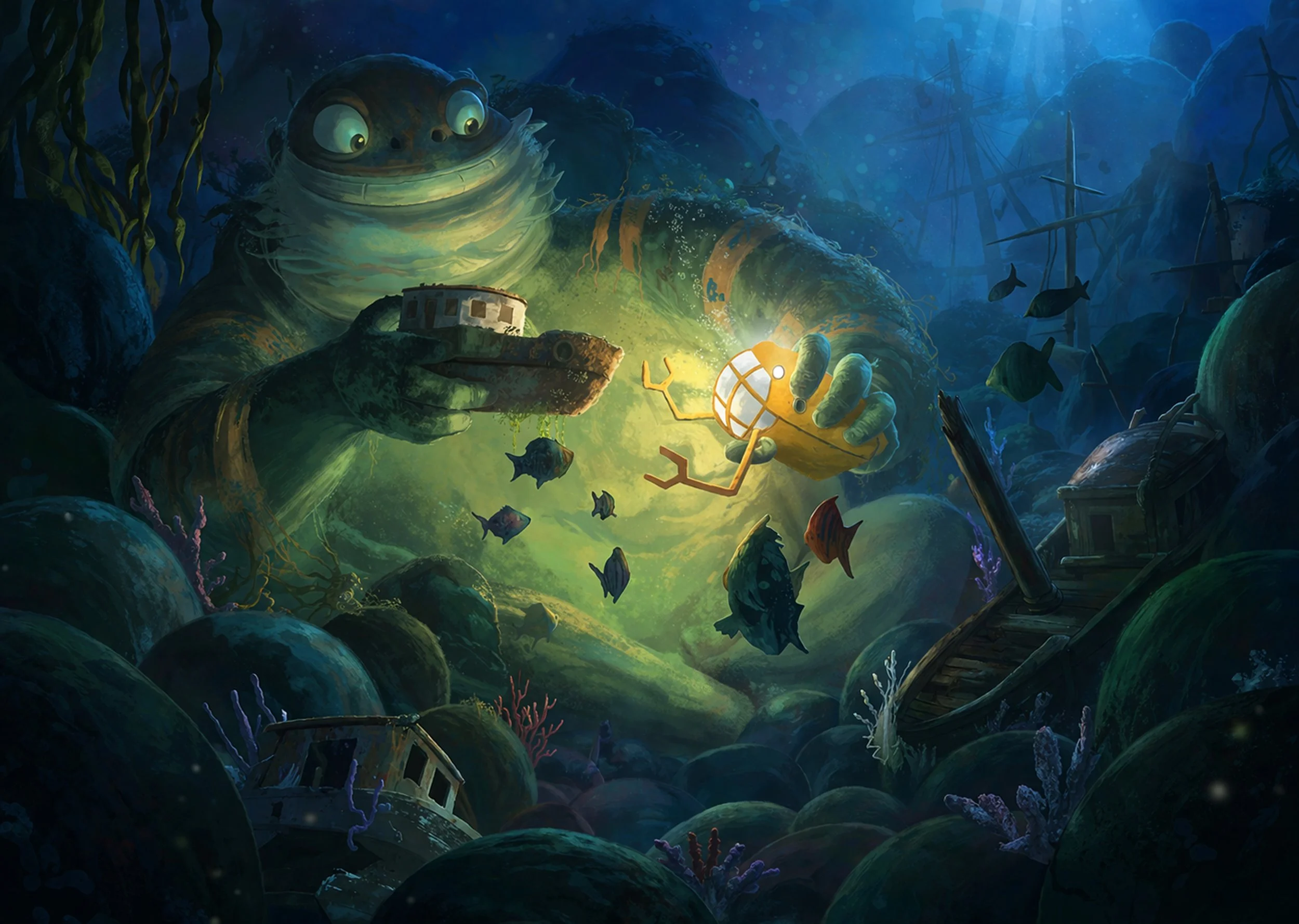  Personal project - Sea Monster - Photoshop Digital painting 