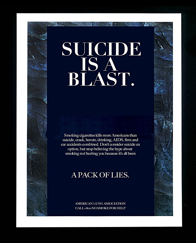 Suicide | Concept ad for the Lung Association