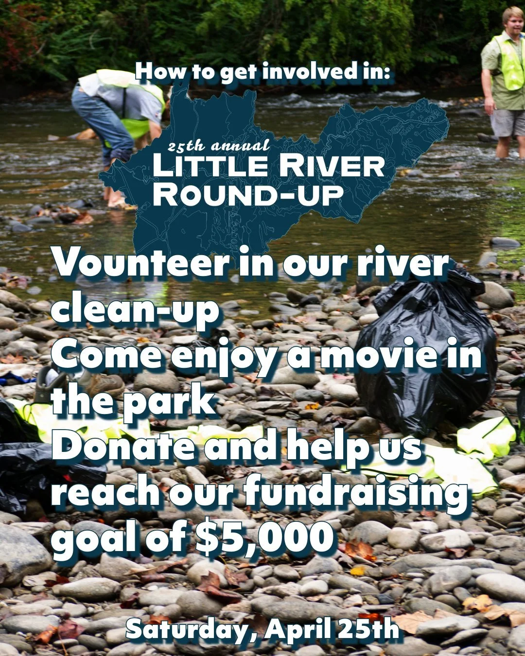 The Little River Round-up is coming up in just a few weeks!

This is a river clean-up, community hangout, and fundraiser all wrapped up into one. 🛶🗑♻🎥There are a few different ways to get involved: you can come out on the day of and clean up the L