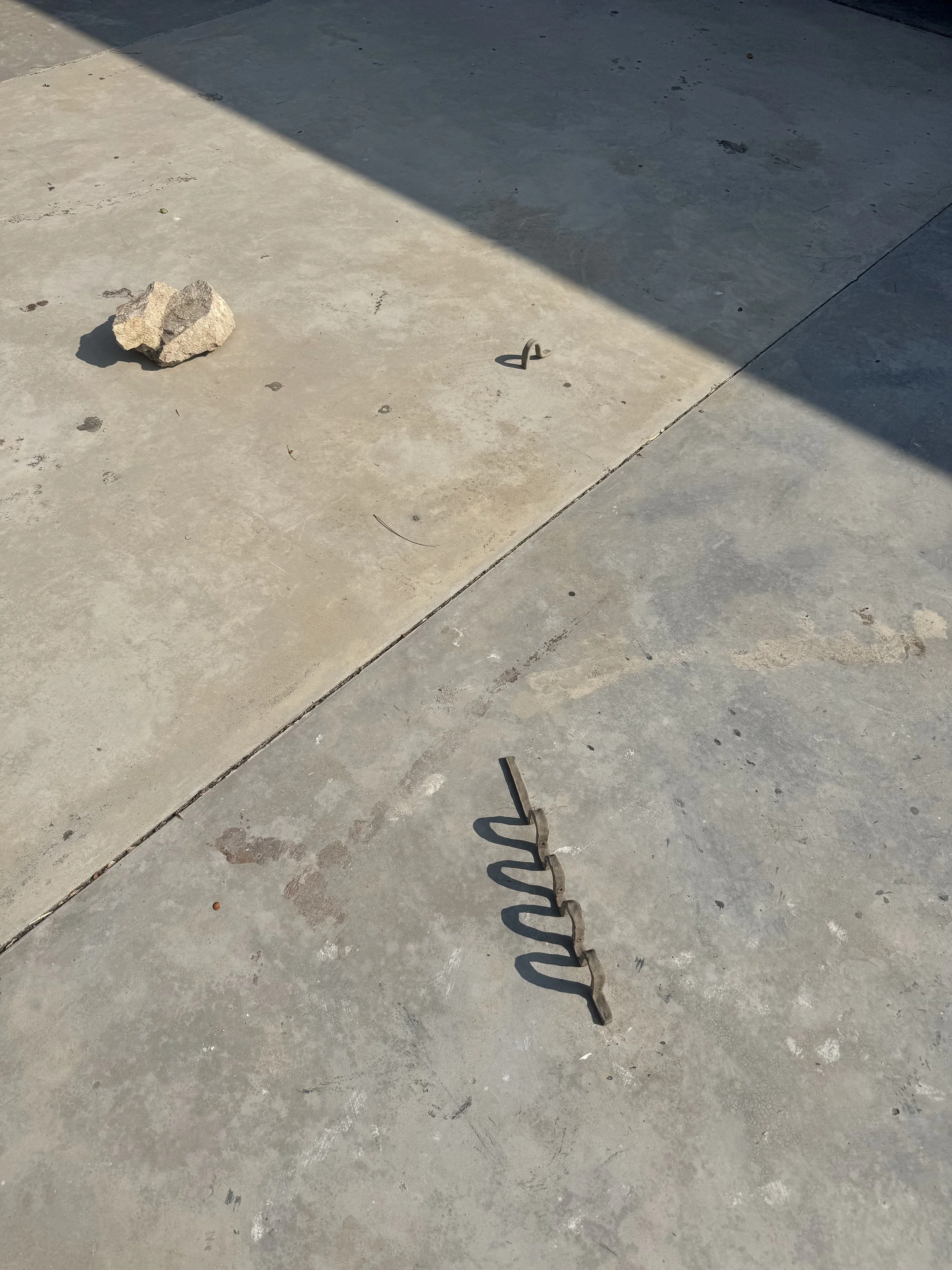  I walked the grounds, mapping my movements gathering sensory information. My days and weeks held on to this routine and as my connections with the place grew, a site-specific project formed. Objects gathered along side materials found. Over the peri