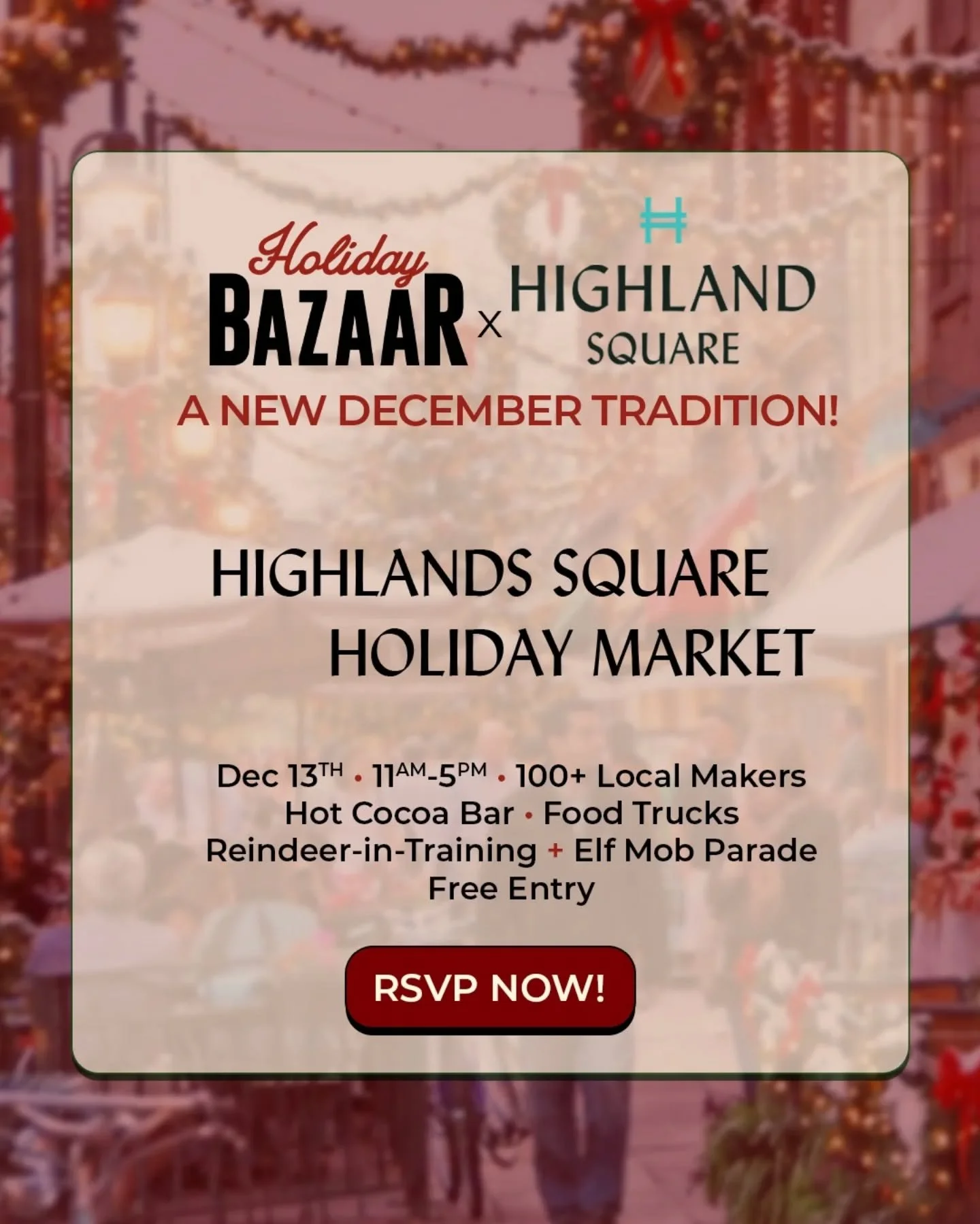 Stop scrolling, Highlands! 🚨 Your new favorite Holiday Tradition is finally here!

Denver BAZAAR is solving your local shopping struggles by bringing 100+ Colorado makers directly to Highland Square for ONE DAY ONLY. Get ready for the perfect mix of