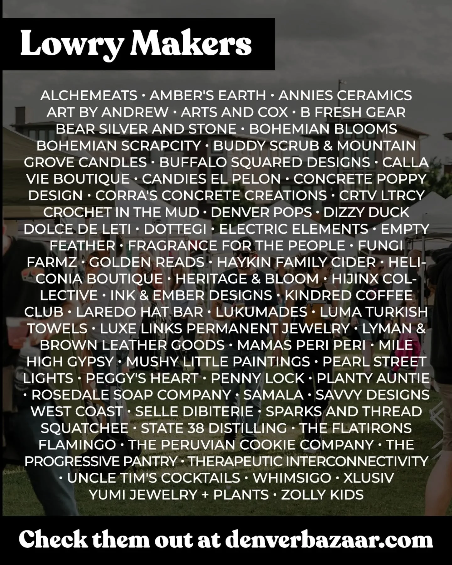 Lowry! We're so excited to bring you one of our favorite lineups of the season. Market entry is free! Limited spaces available for the dog dash. Welcome to your weekend.

📍 @denverbeerco Lowry
🗓️ 1-7pm June 6th
Live DJ, dog friendly, and on the gra