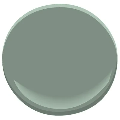 The green I used in my own dining room - it's gives a warm enveloping color without being overly saturated or making the room dark - Benjamin Moore #699 Garden Oasis