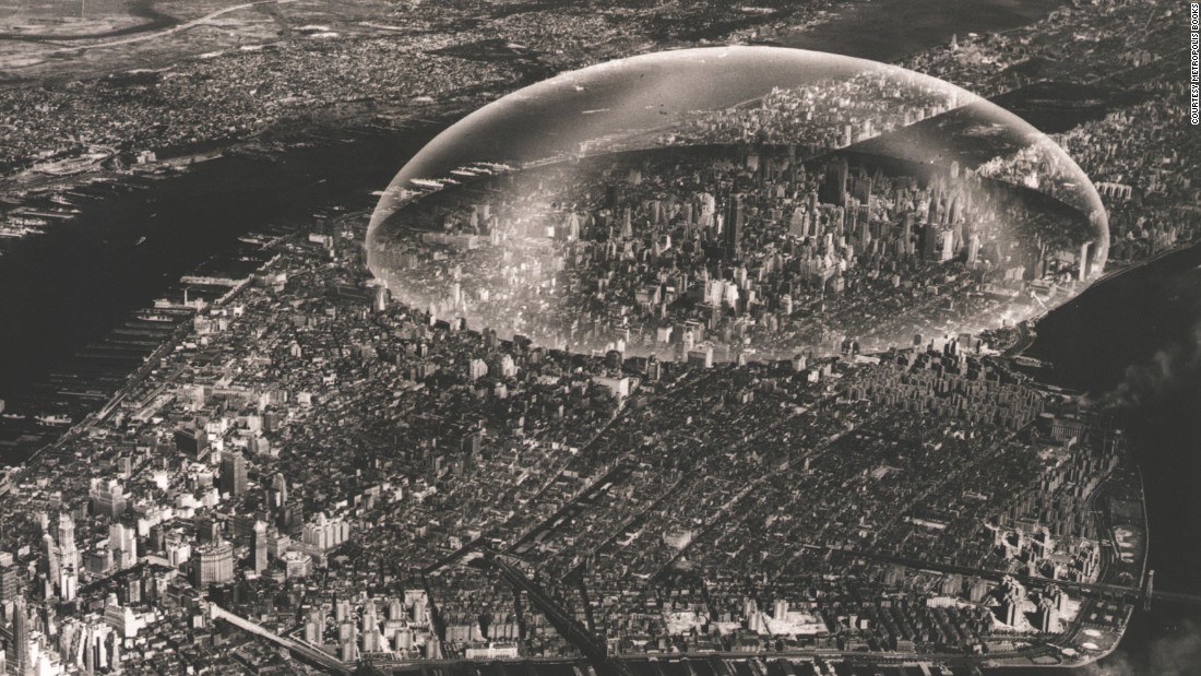  R. Buckminster Fuller, Dome over Manhattan, 1961. 