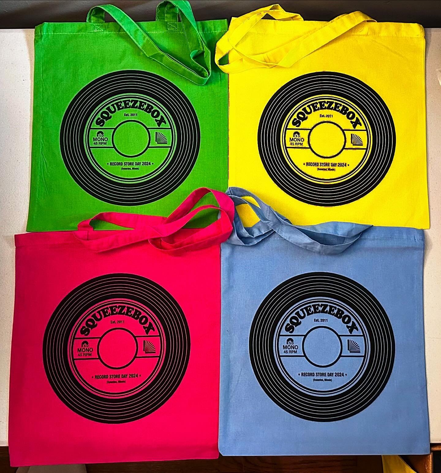 @squeezeboxbooks LP Bags
Record Store Day 2024 
@recordstoredayus @recordstoreday 
.
First 40 (41, as I won&rsquo;t take one 😆) people in line for Saturday&rsquo;s RSD at Squeezebox receive a free record sack !  Salute to Tim &amp; The Gang !!! See 