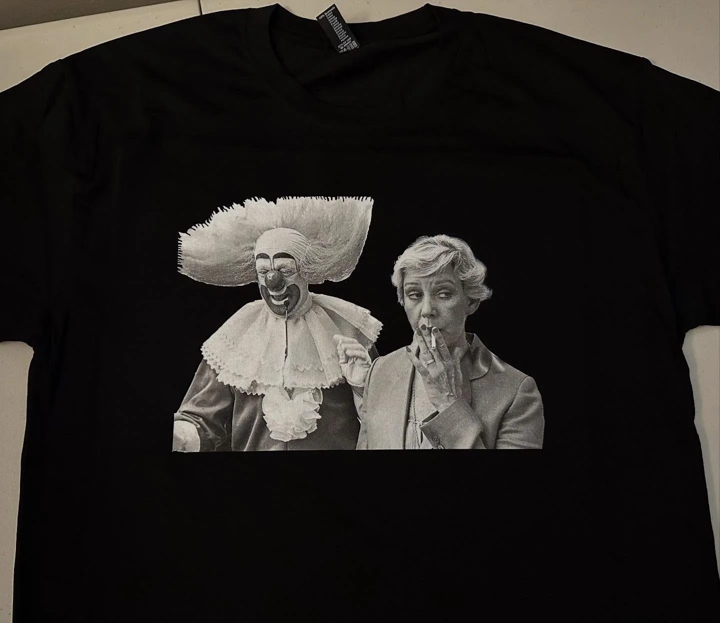 20% Sale Continues 
.
New Shop Addition : 
Bozo The Clown + Major Jane Byrne (1980)
Black Short Sleeve Tee 
.
https://goaheadmerch.com/recent-additions/bozo-and-byrne-tshirt
.
#bozotheclown #mayorjanebyrne #janebyrne #tshirt #chicago #chicagofest #19