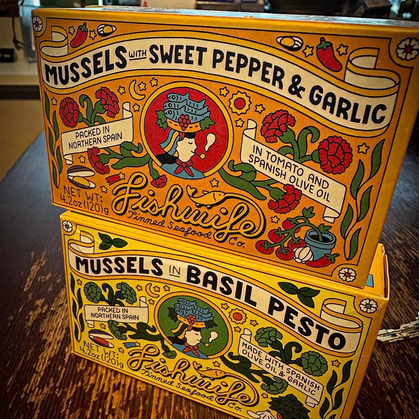 Went to the bike shop to tune and repair my chariot, and left with some Fishwife @fishwife .  One million thank youse @macksbikeandgoods .