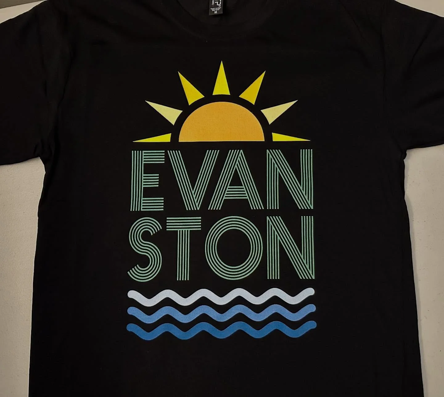 Evanston Sunshine 
Black Short Sleeve Tee 
.
#evanston #tshirtdesign