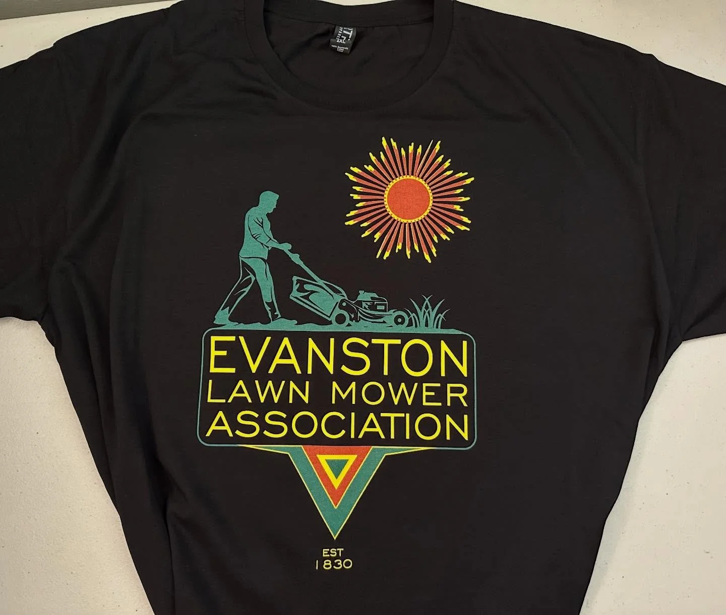 Happy Summertime 
Time to cut the grass.
.
Evanston Lawn Mower Association 
Black Tee 
.
https://goaheadmerch.com/evanston/evanston-lawn-mower-association