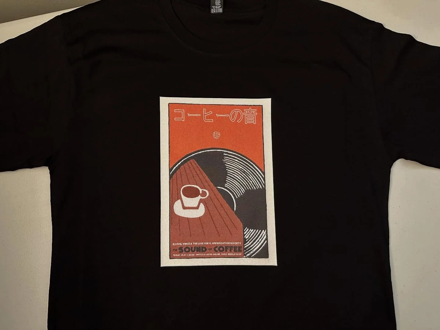 The Sound Of Coffee
Black Short Sleeve Tee 
@evilvincephoto 
.
https://goaheadmerch.com/recent-additions/the-sound-of-coffee-dj-evil-vince-tshirt