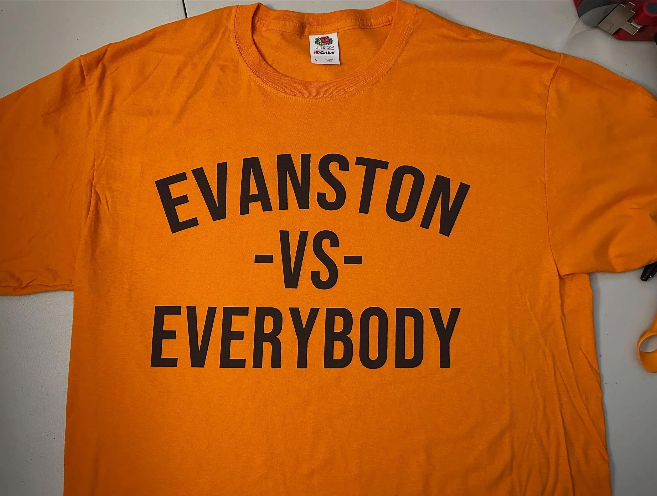 Evanston vs Everybody 
Orange Tee
.
#evanston #wildkits 
.
https://goaheadmerch.com/evanston/-vs-everybody-orange
