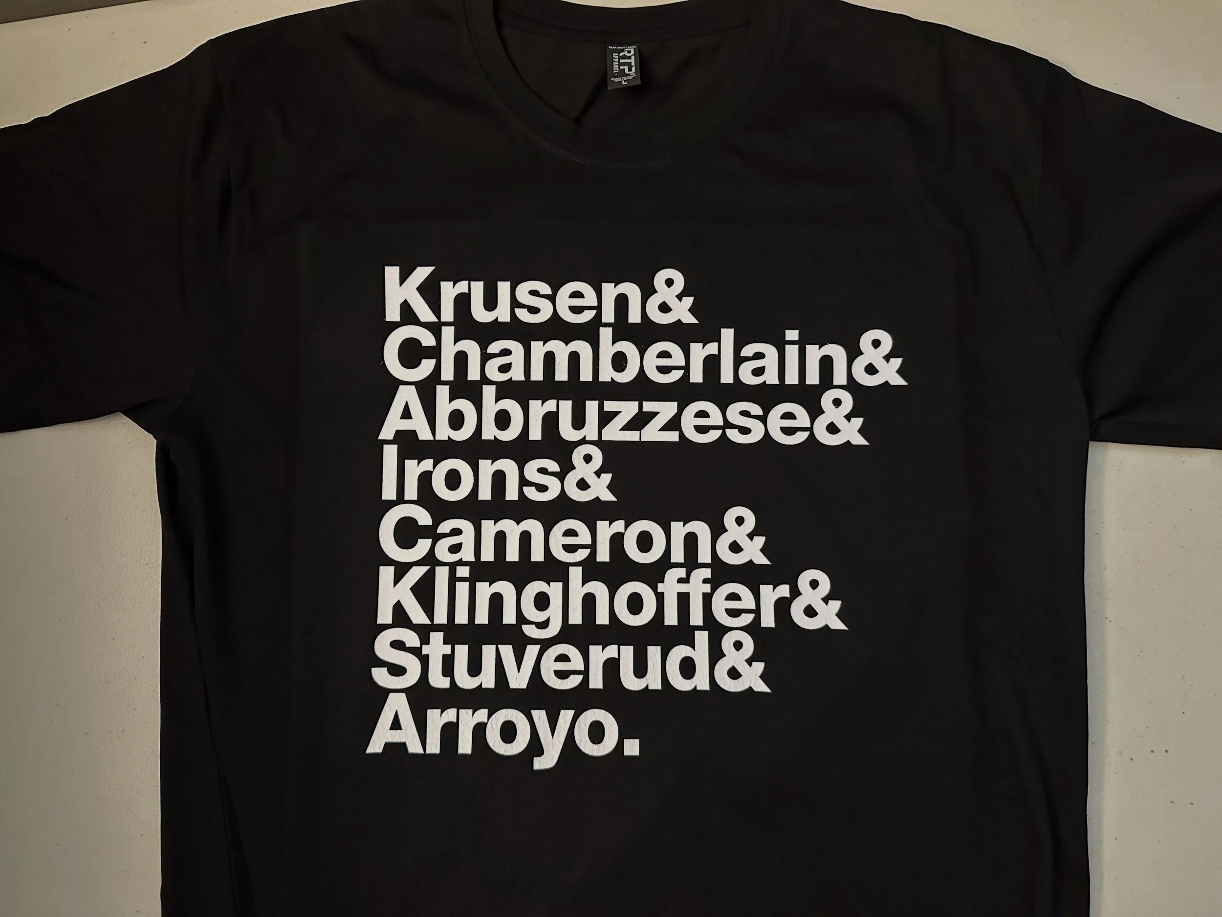 The Drummers (2022)
Black Tee 
.
https://goaheadmerch.com/the-names/the-drummers-pearl-jam-2022