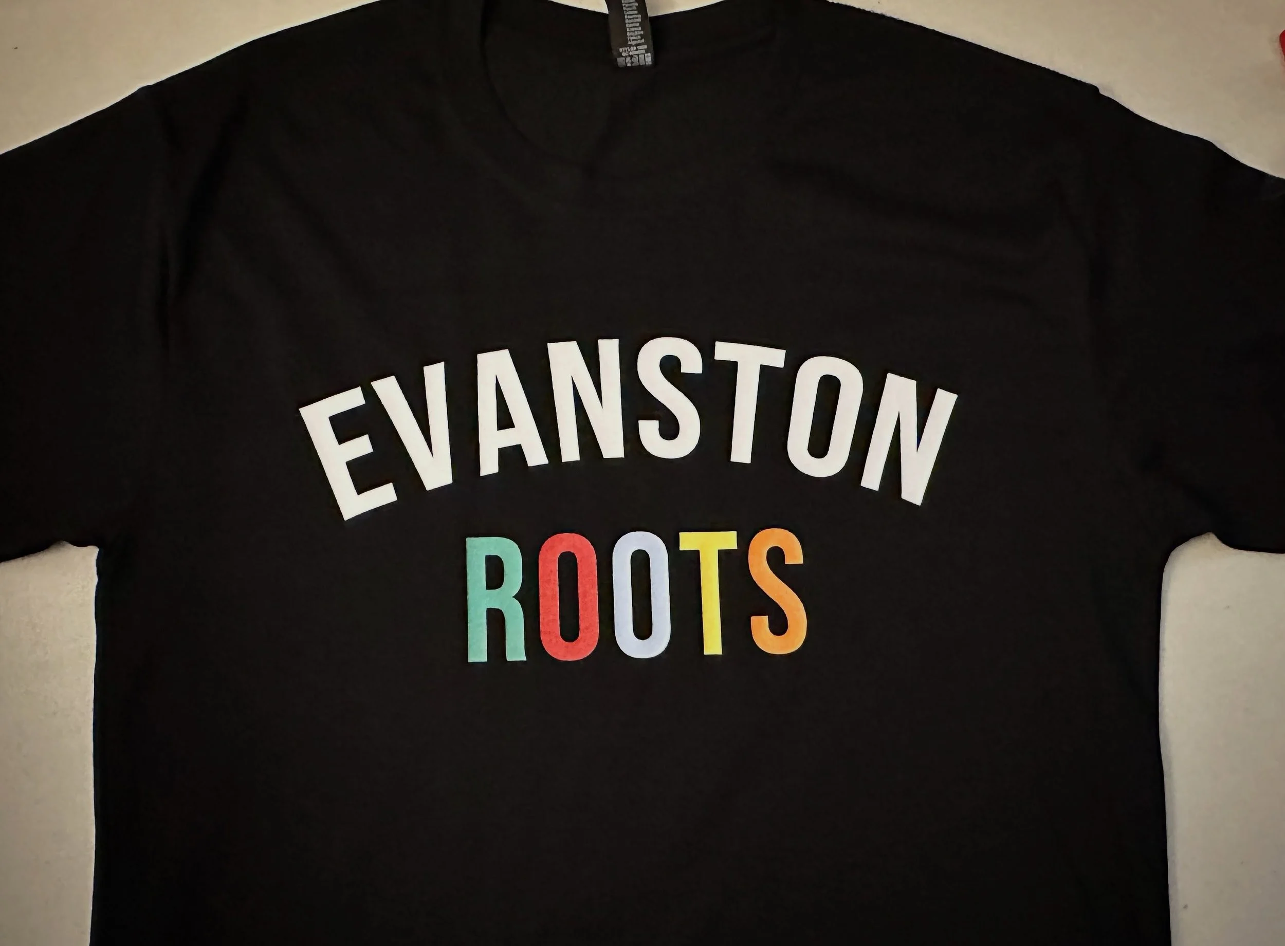 Evanston Roots
Black Tee 
.
https://goaheadmerch.com/evanston/evanston-roots