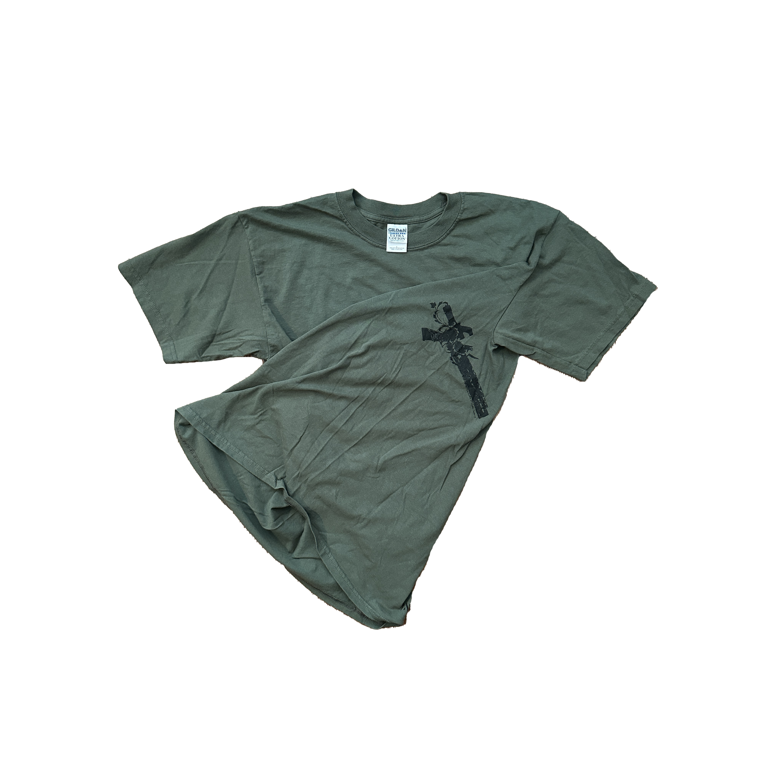 BHIC_BothSidesOfTheGun_Olive_TShirt_Side.png