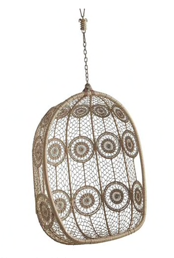 The hanging chair I got while I was supposed to be Christmas shopping with my girlfriend, Bec. I will love having this inside the house! The Swingasan, from Pier 1 .