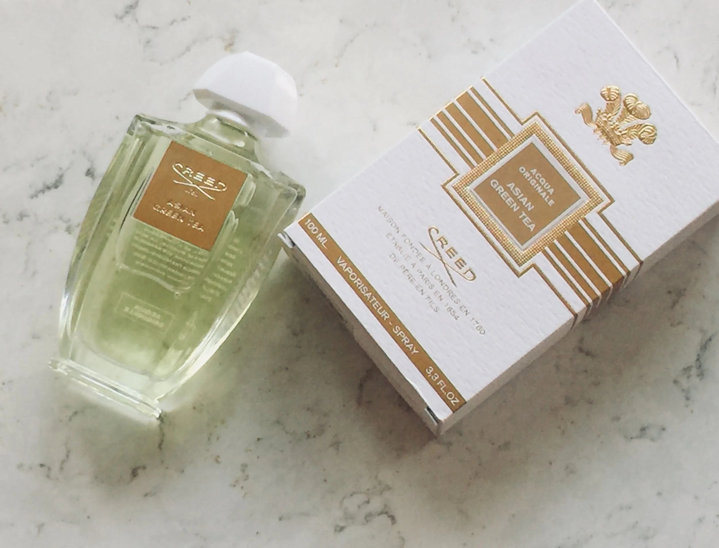 A bottle of Creed perfume, won at a raffle this week for the bargain price of $10. I bought the ticket without even smelling it and felt a rush of relief when I loved it. 