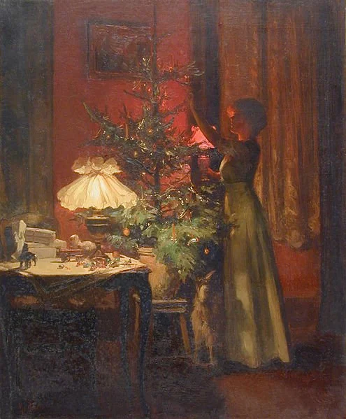Decorating the Christmas Tree - Marcel Rieder, 1898 