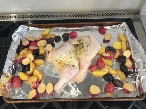 Before baking. 