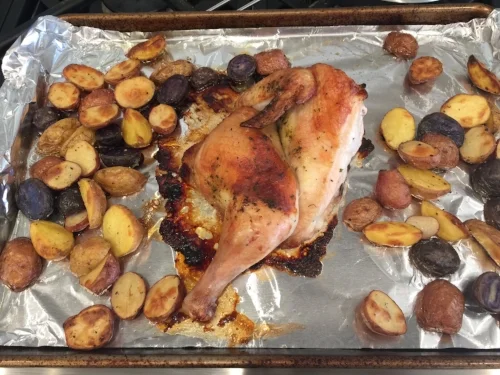 After baking. 