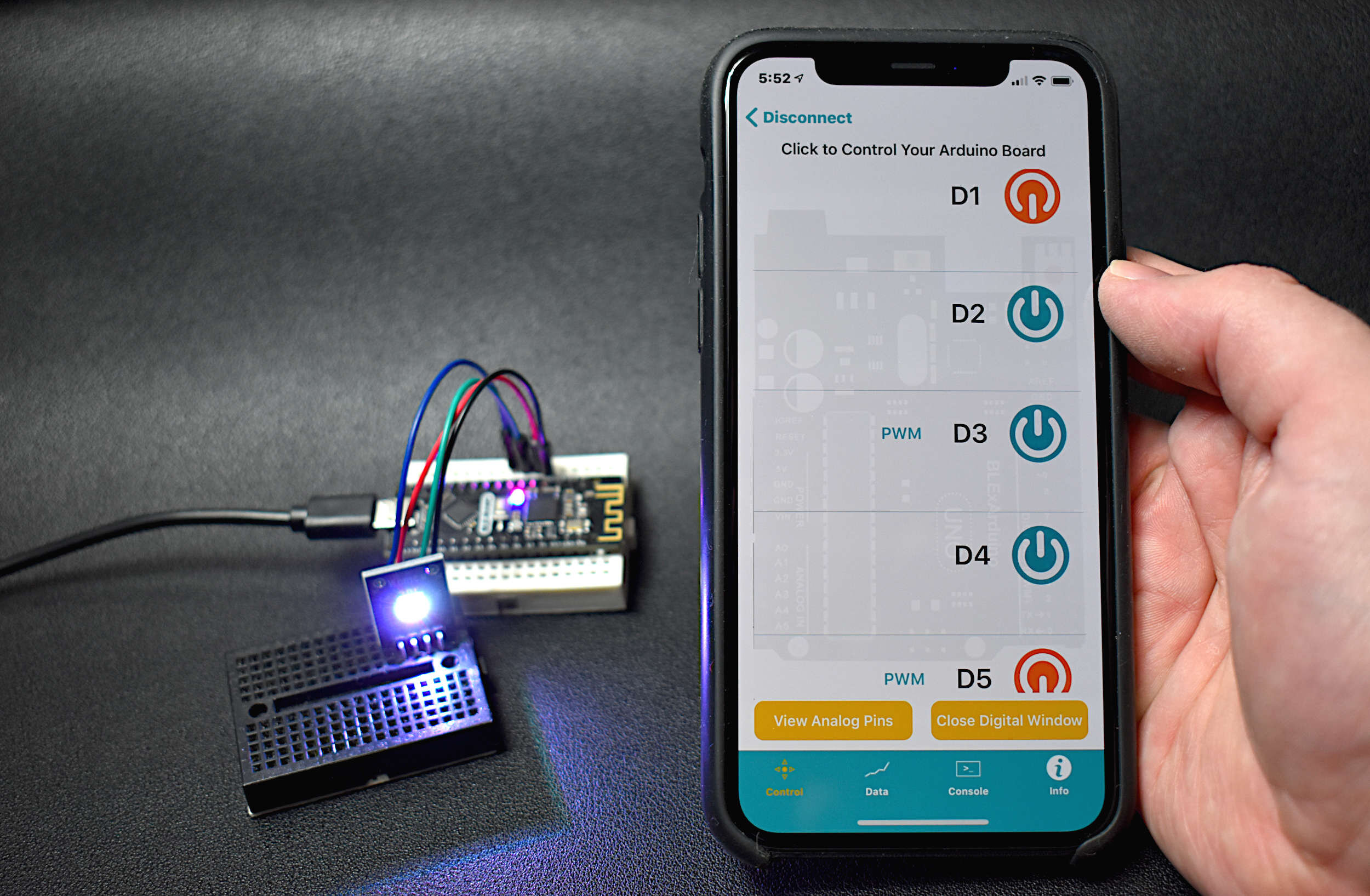 BLE Nano Arduino Board - Control with an (BLExAR — Maker Portal