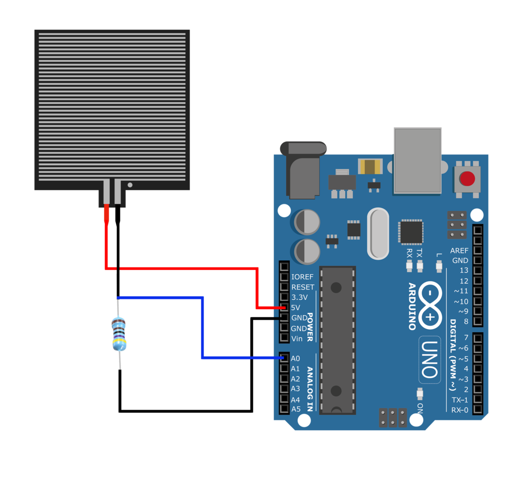FSR402 0.5 Inch Film Force Sensitive Resistor Force Sensor for Arduino Long WF