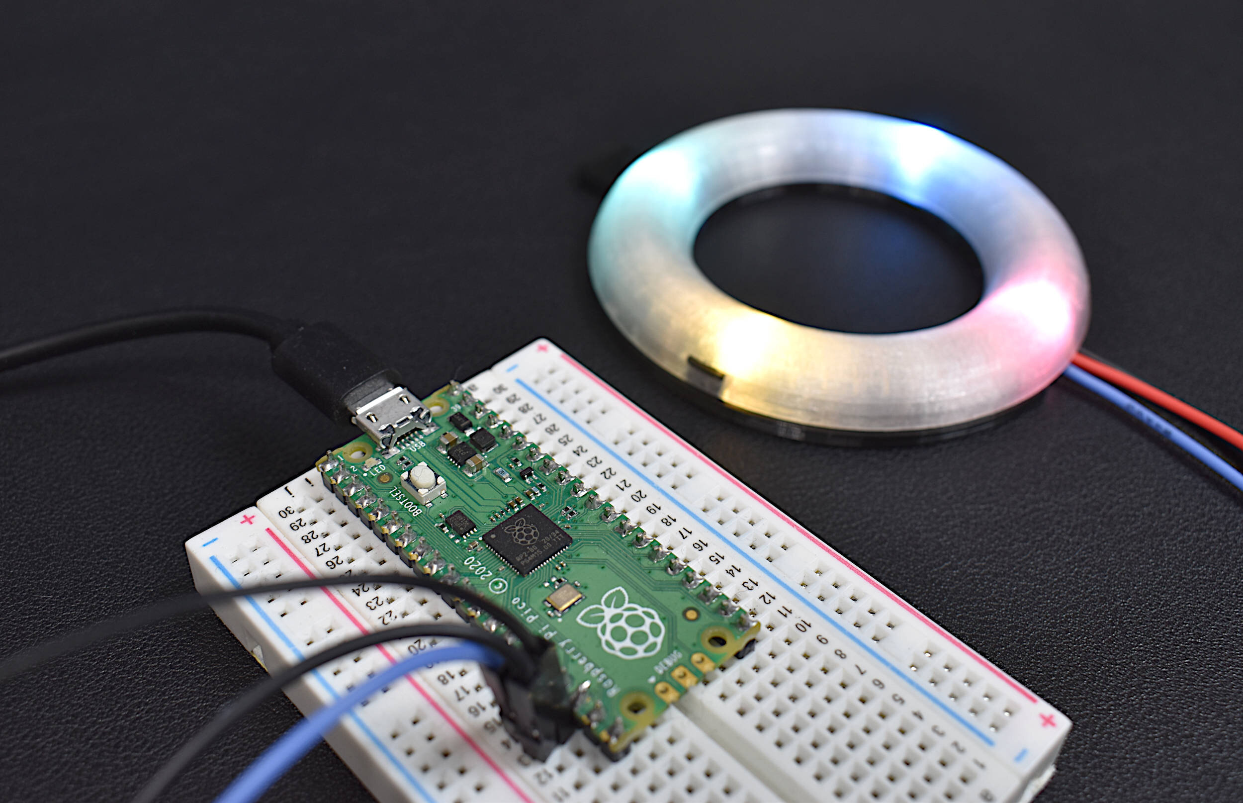 WS2812 LED Ring Light with Raspberry Pi Pico — Maker Portal