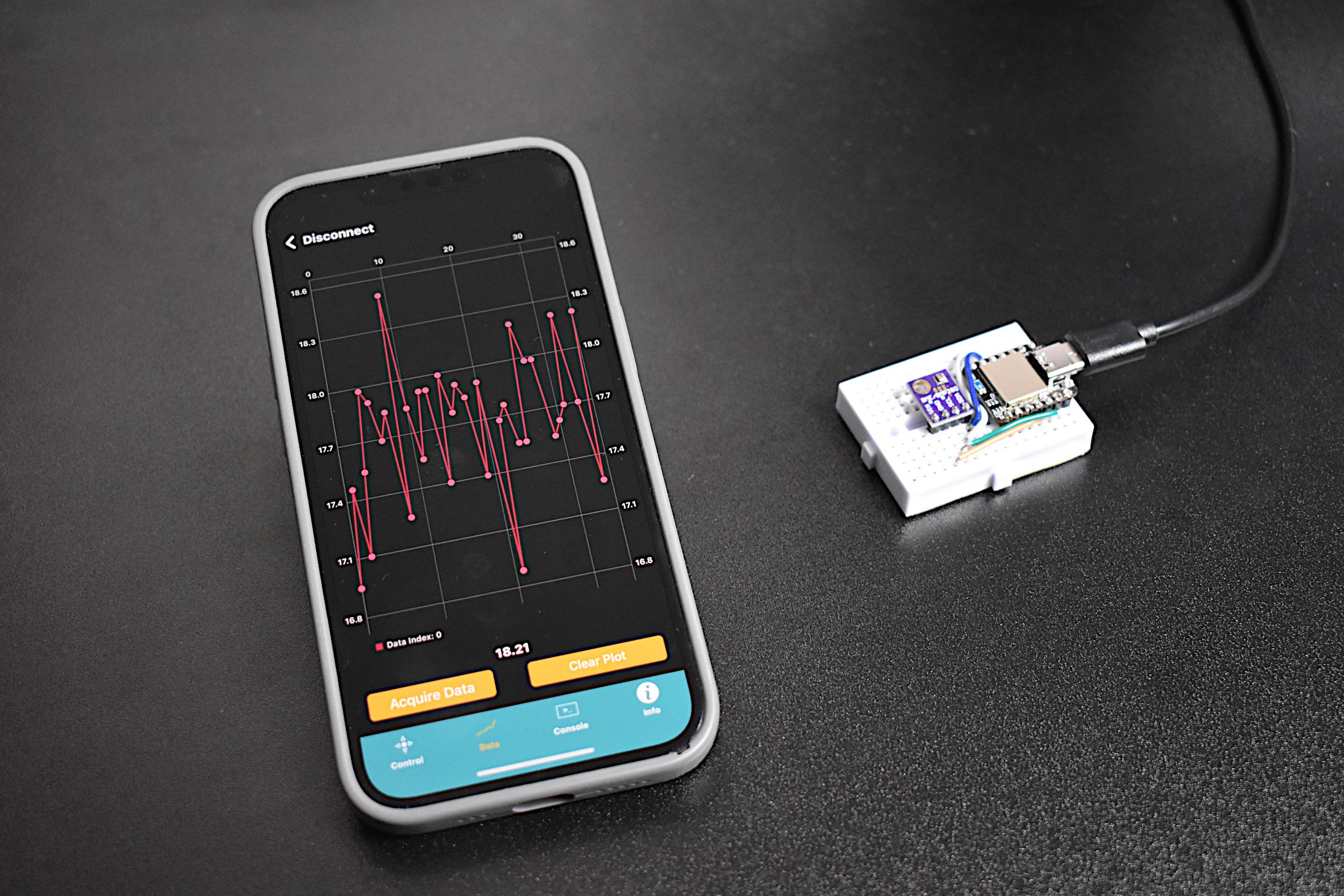 Bluetooth Temperature Sensor Data Logger with APP for Remote