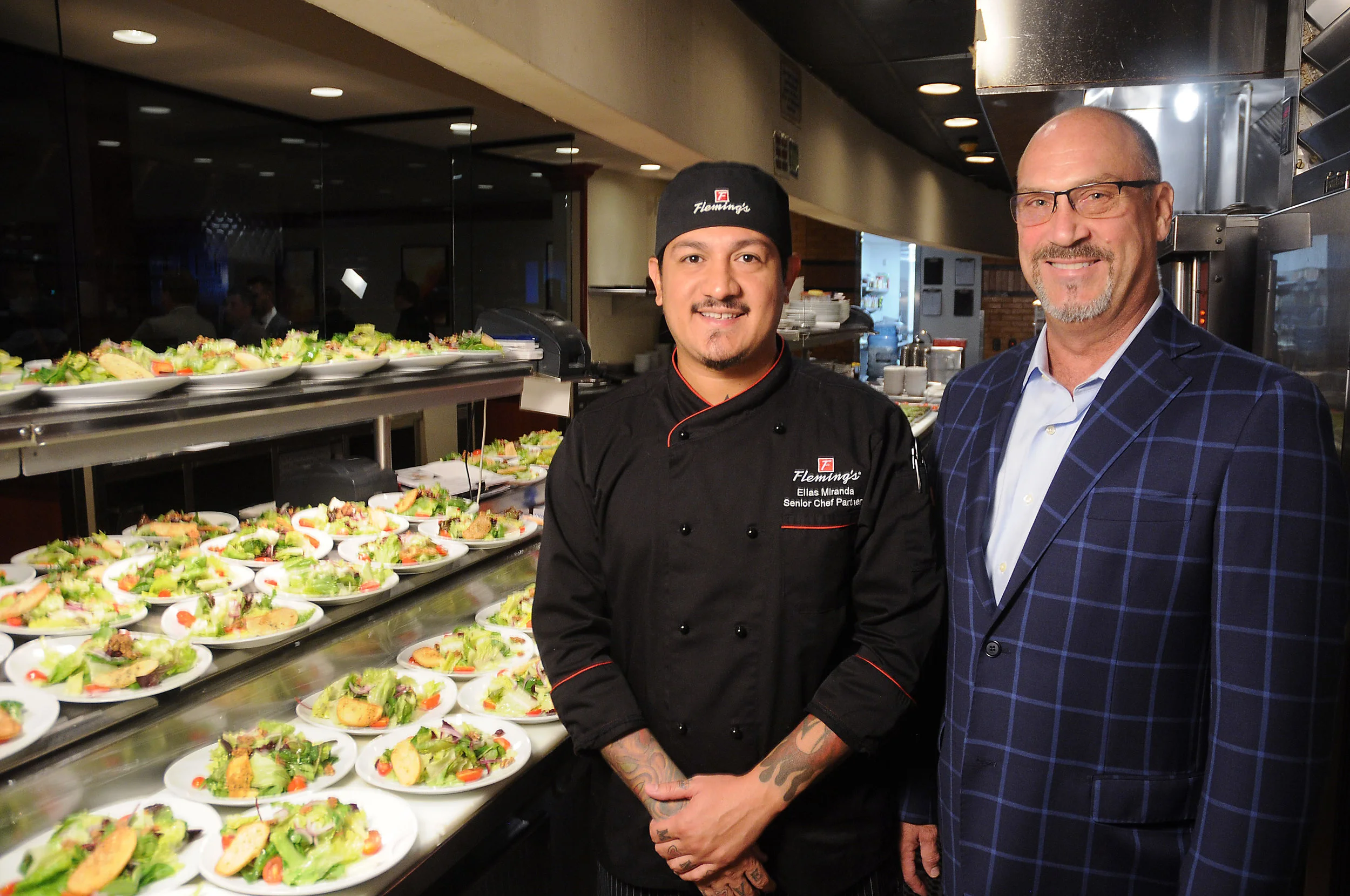  Chef Elias Miranda with Richard Howell&nbsp; 