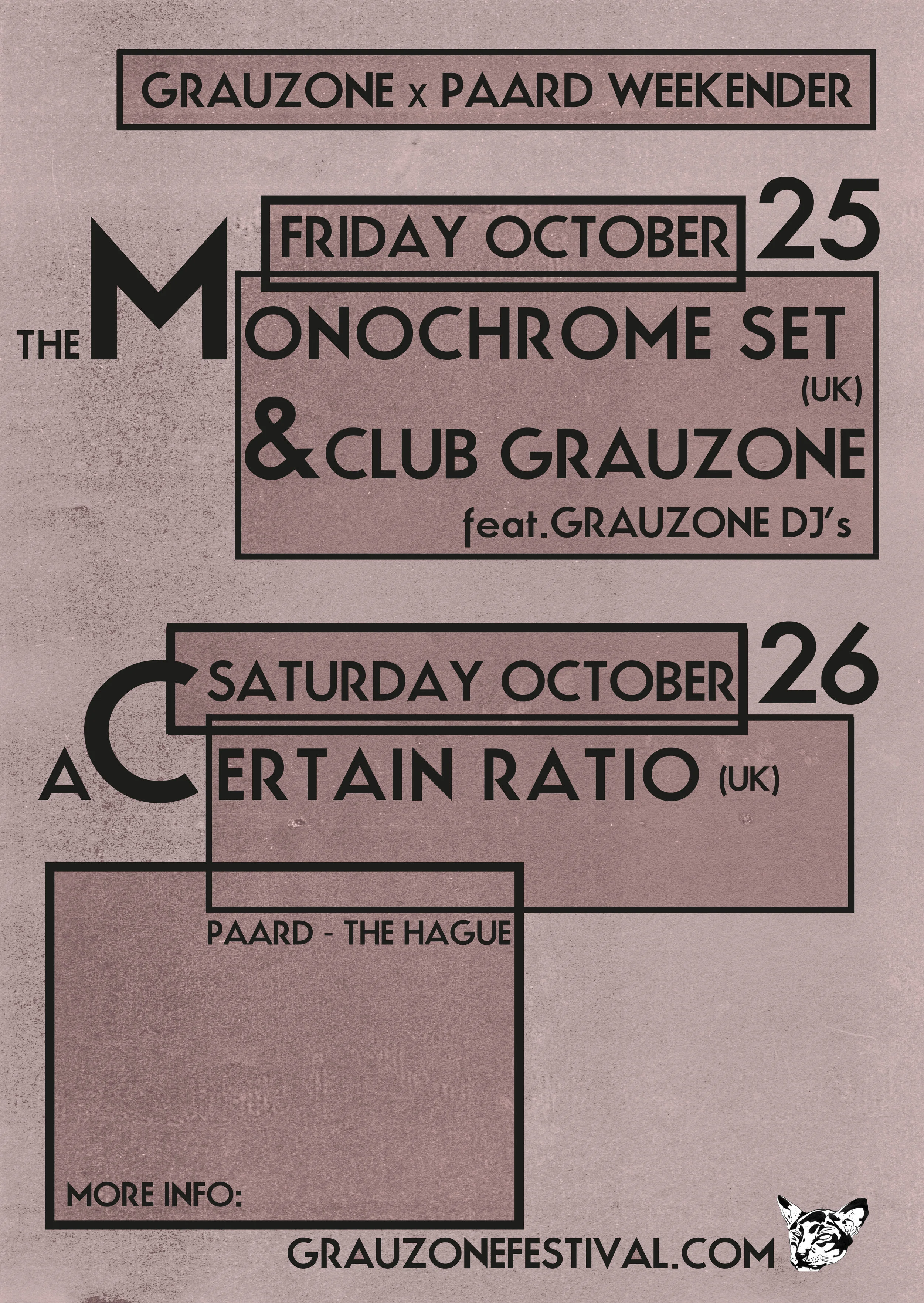 Grauzone Weekender: A Certain Ratio, The Monochrome Set + Club Grauzone