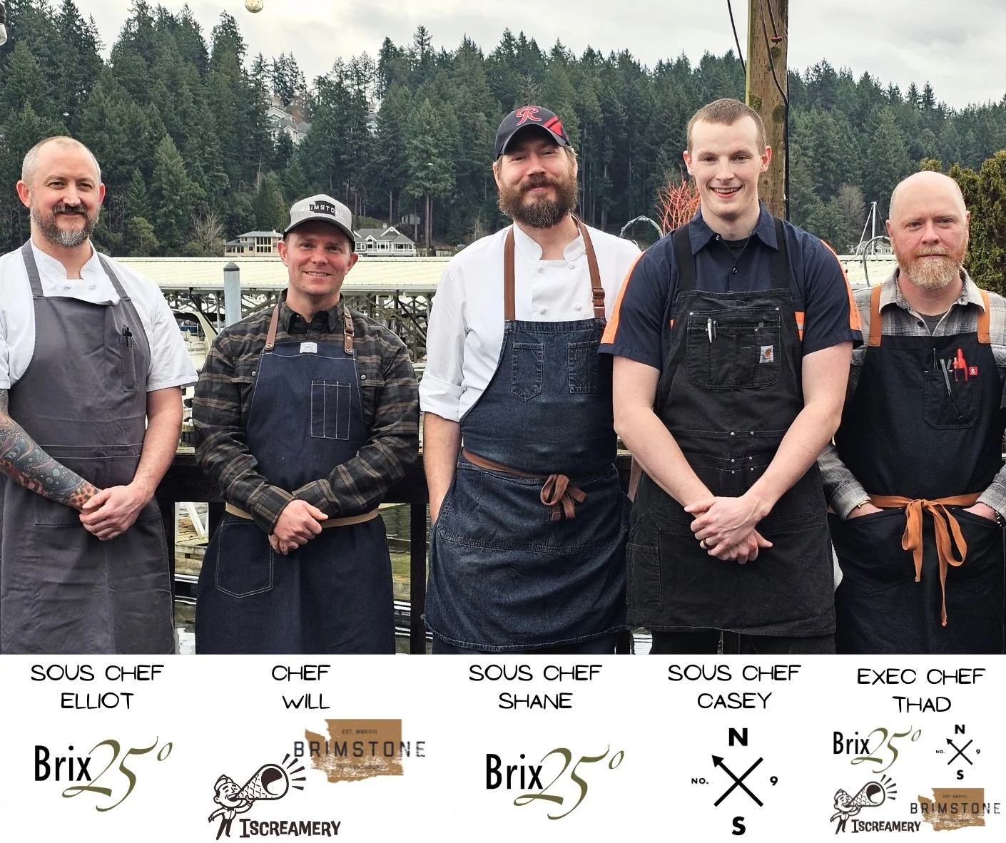 Chefs from Brix 25, Netshed no9, Iscreamery and Brimstone PNW