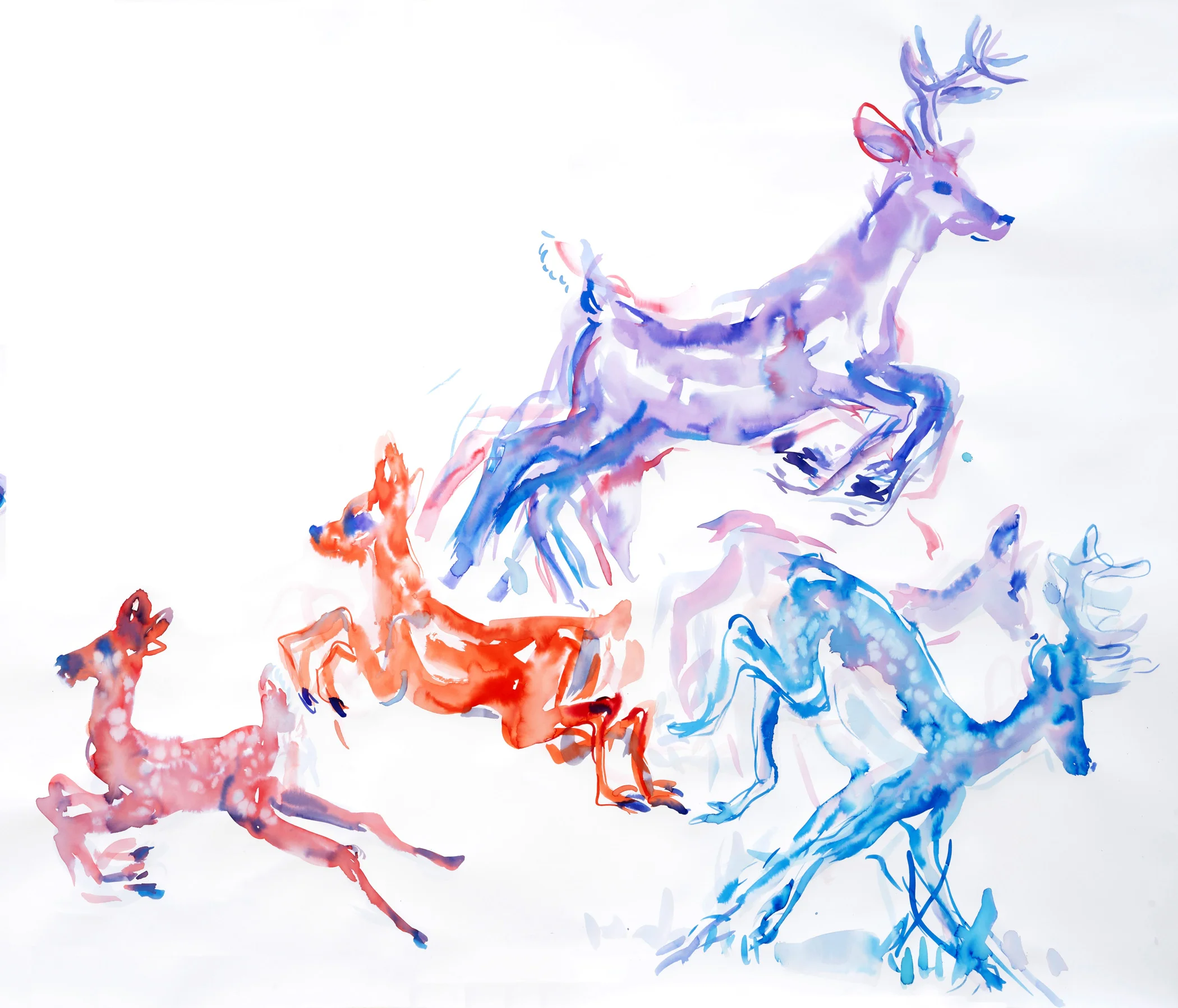 leaping deer detail
