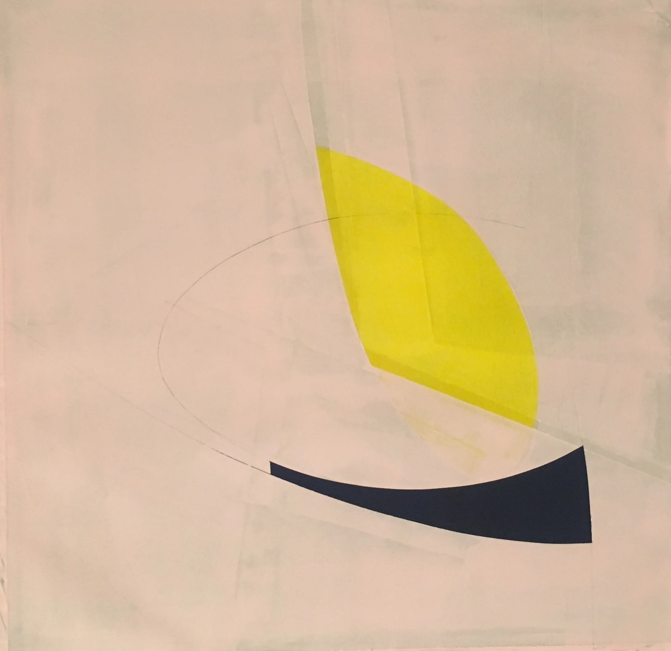  Eclipse, Acrylic/Gouache on Paper, 22”x 22” 