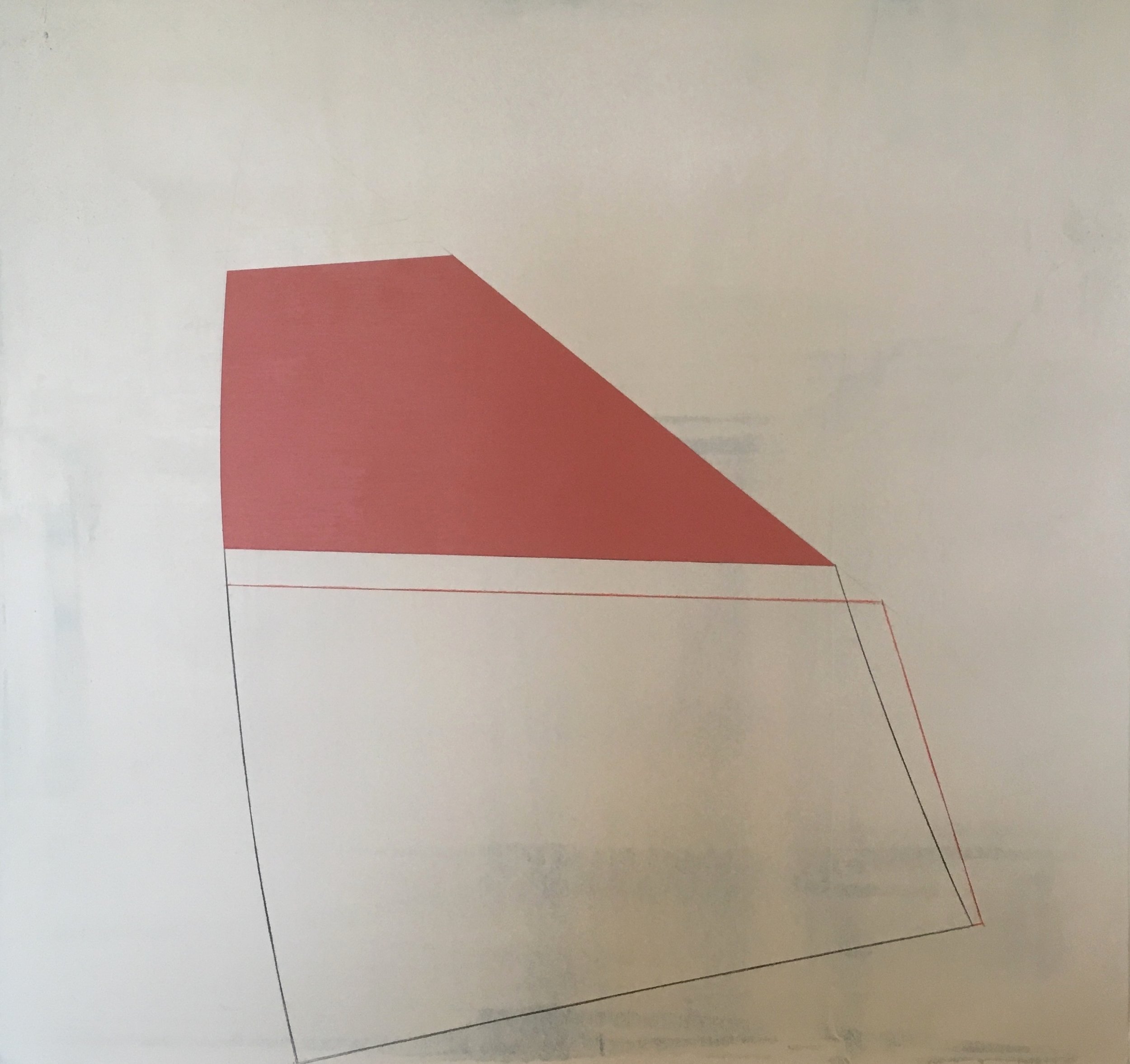   Sea Shadow , Acrylic/Gouache on Paper, 22” x 22” 