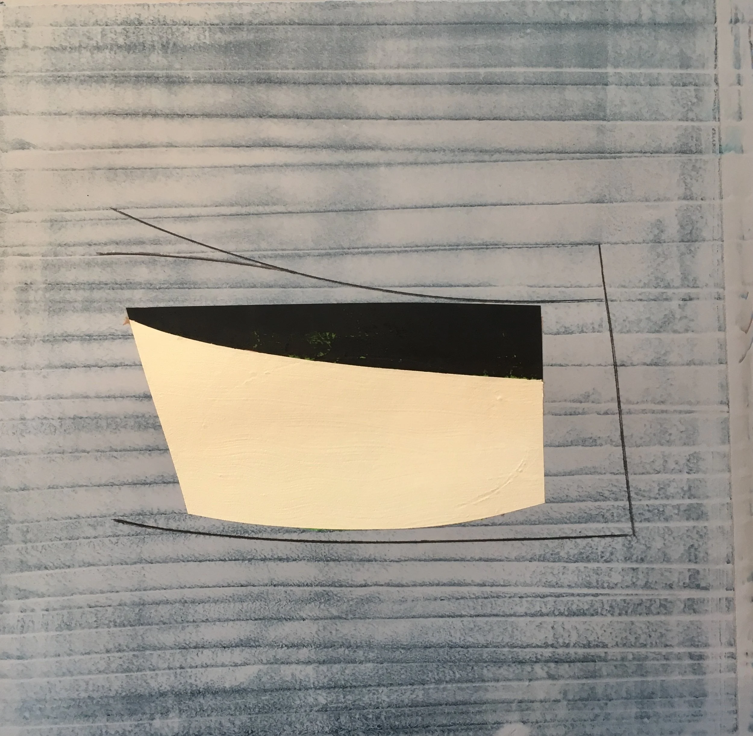   Dock , Acrylic/Gouache on Paper, 11”x 11” 