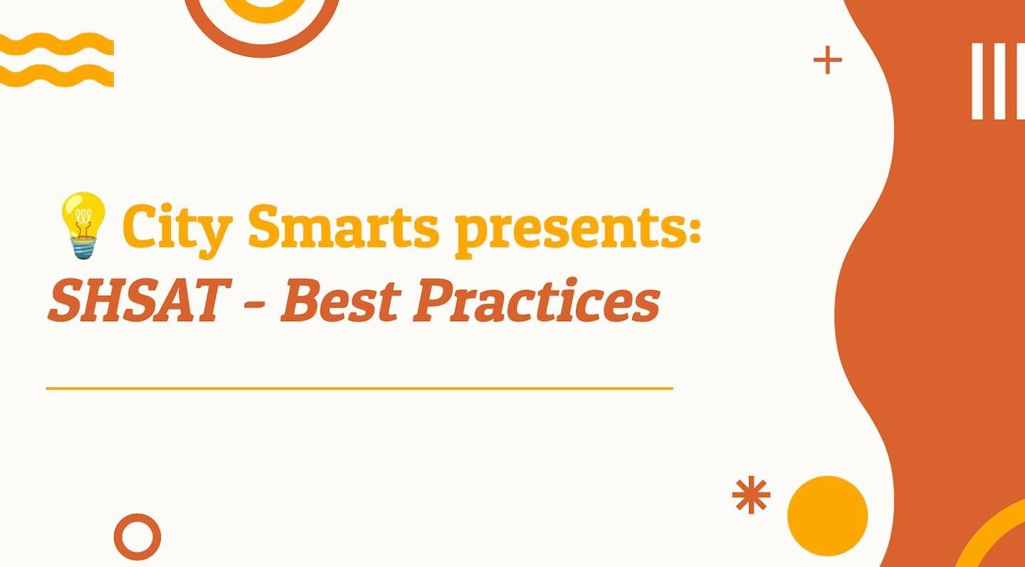 💡We&rsquo;re excited to present on all things SHSAT best practices this evening! Join us as Danielle outlines the 🔑&rsquo;s to mastering the exam with ease 💆🏽&zwj;♀️💆🏻&zwj;♀️💆🏾

Link in our story to register and see ya @ 7pm 🤘🏼🤓